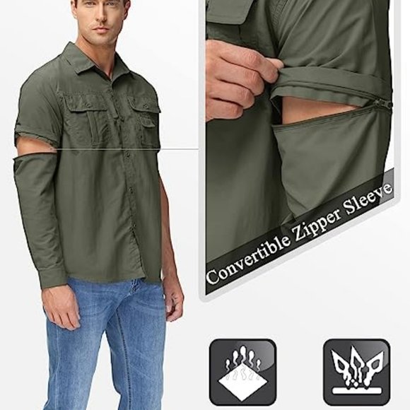 Convertible Long Sleeve Shirt - Picture 4 of 8